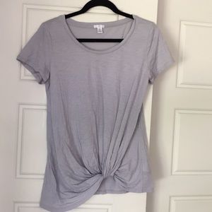 BP light gray twist front tee - XS
